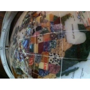 Man cave Mother of Pearl globe   121139245936